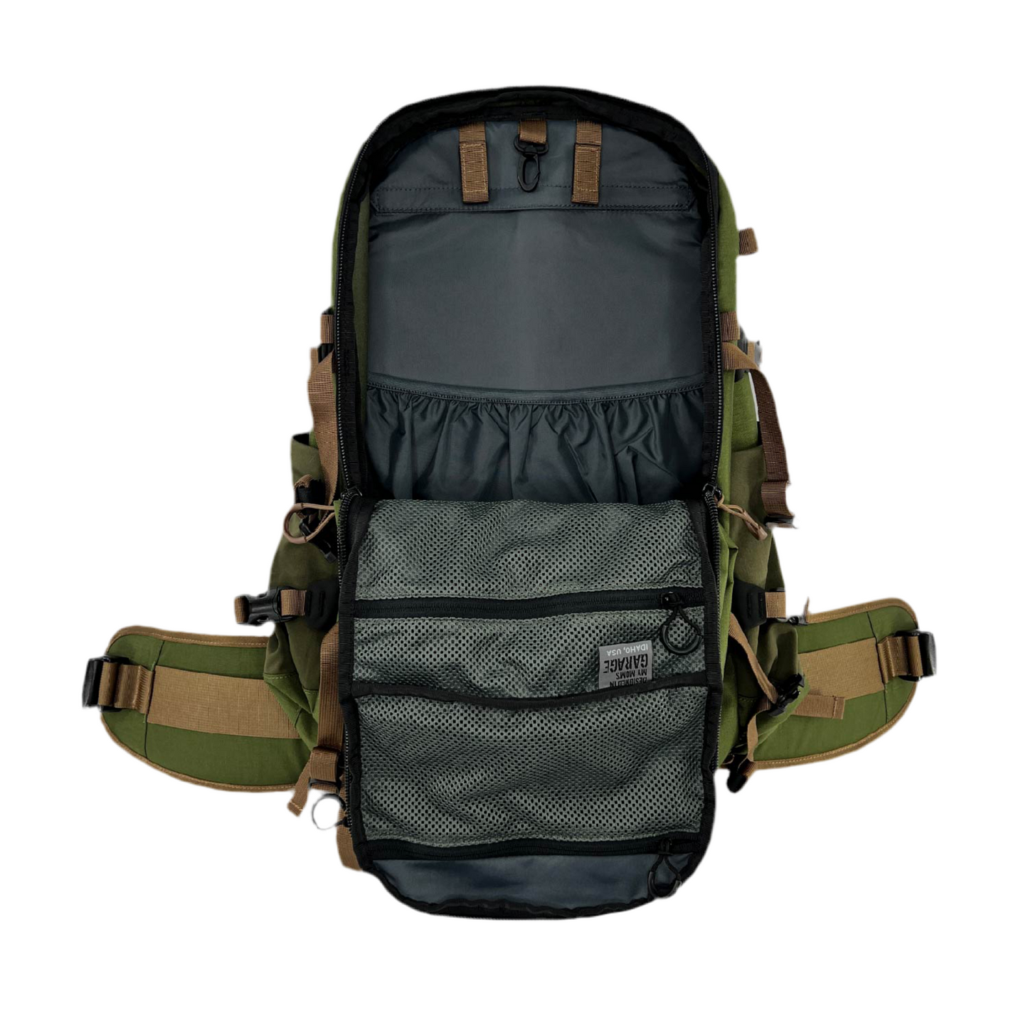 Open main compartment view of a Nightshift 2500 pack